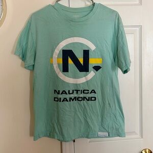 Diamond X Nautica Clocked Logo Tee Blue